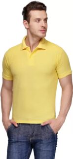 One-H Men's Polo Neck Short Sleeve Casual Tshirt Combo of Orange, Grey, Yellow colors (Pack of 3) - Image 3