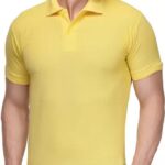 One-H Men's Polo Neck Short Sleeve Casual Tshirt Yellow color (Pack of 1)