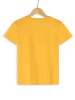 Yellow Unisex Polyster Regular Fit Printed Round Neck T-Shirt - Image 2