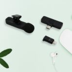 Intelligent Noise Cancelling Live Streaming Clip on Microphone for Type-C for iPhone with Charging Mini Wireless Lapel Collar Microphone - Image 3