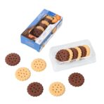 6 Pcs Novelty Biscuit Eraser Set | Fun Food Shape Stationery | Creative School Rubber Erasers for Kids, Party Favors, & Christmas Birthday Gifts