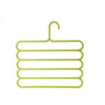 5-in-1 Multipurpose Assorted Plastic Hanger (5-Layer): Durable and Space-Saving Closet Organizer for Clothes & Accessories