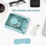 PORTABLE DESK FAN BIG TABLE FAN  STEP SPEED SETTING FAN PERSONAL DESK FAN SUITABLE FOR OFFICE  SCHOOL  HOME USE - Image 5